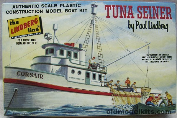 Lindberg Tuna Clipper 'Corsair' Tuna Seiner - 'Motorized' Issue, 804-50 plastic model kit